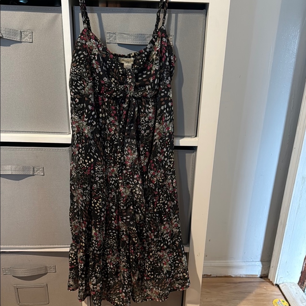 Floral Black Dress